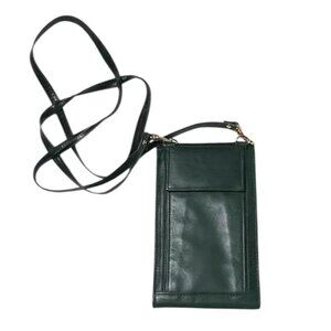 Le Garde Macro bag dark green leather crossbody wallet bag